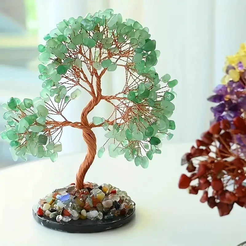 Seven Chakras Crystal Tree Of Life positive Feng Shui Crystal 7 Chakras Tree Gem home Decoration Gift to Family And Friends