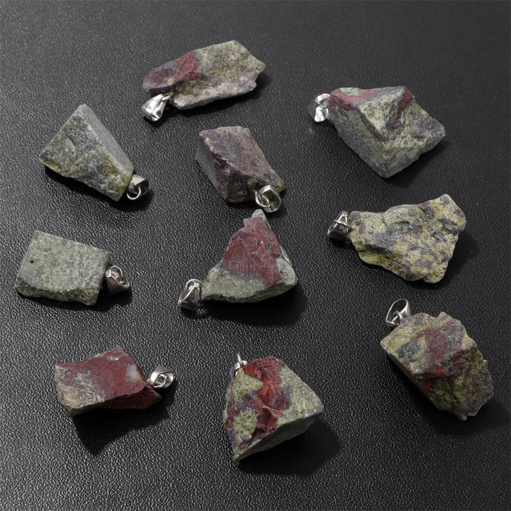 5pcs/lot Natural Stone Pendant Irregular Rough Quartz Crystal Energy Charms For Jewery Making Earrings Necklace DIY Accessories