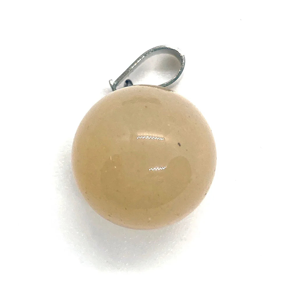 Natural Stone Round Bead Pendant 14x18mm Pink Crystal Golden Sandstone Pendant Used To Make DIY Earrings Bracelet Accessories