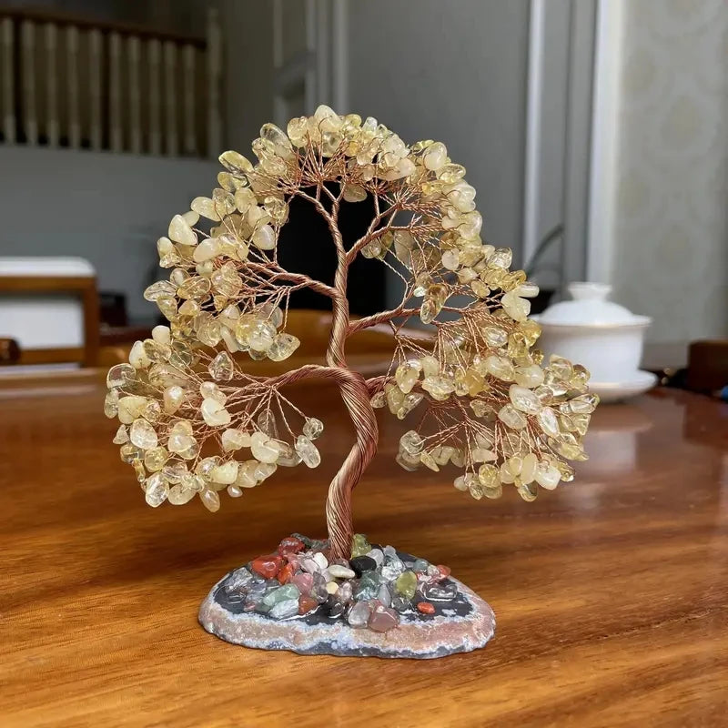 Seven Chakras Crystal Tree Of Life positive Feng Shui Crystal 7 Chakras Tree Gem home Decoration Gift to Family And Friends