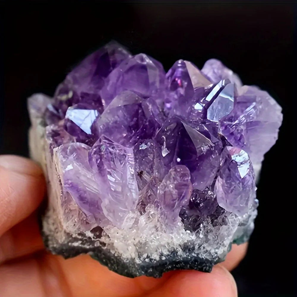 1pc Natural Amethyst Ore Stone Cluster Irregular Gemstone Holiday Gift Home Aquarium Decorations Home Living Room Store Decor