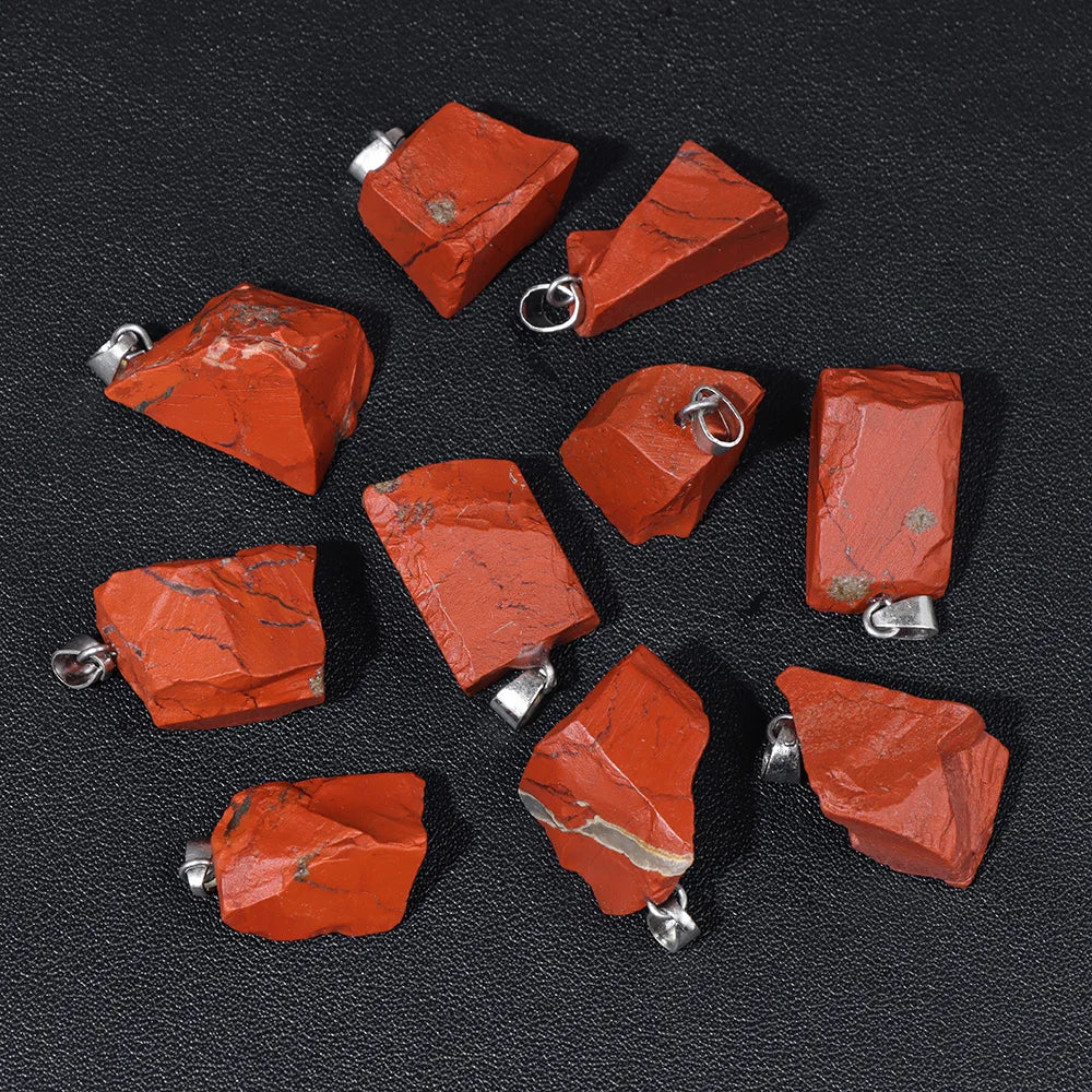 5pcs/lot Natural Stone Pendant Irregular Rough Quartz Crystal Energy Charms For Jewery Making Earrings Necklace DIY Accessories