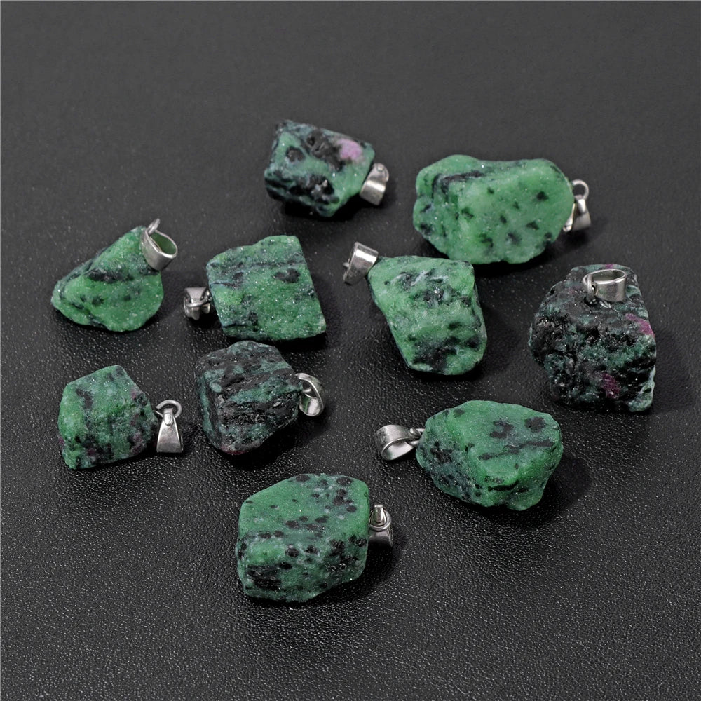 5pcs/lot Natural Stone Pendant Irregular Rough Quartz Crystal Energy Charms For Jewery Making Earrings Necklace DIY Accessories