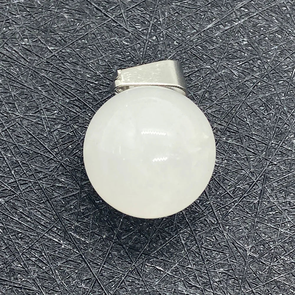 Natural Stone Round Bead Pendant 14x18mm Pink Crystal Golden Sandstone Pendant Used To Make DIY Earrings Bracelet Accessories