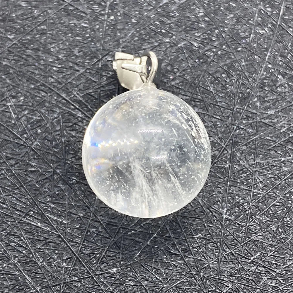 Natural Stone Round Bead Pendant 14x18mm Pink Crystal Golden Sandstone Pendant Used To Make DIY Earrings Bracelet Accessories