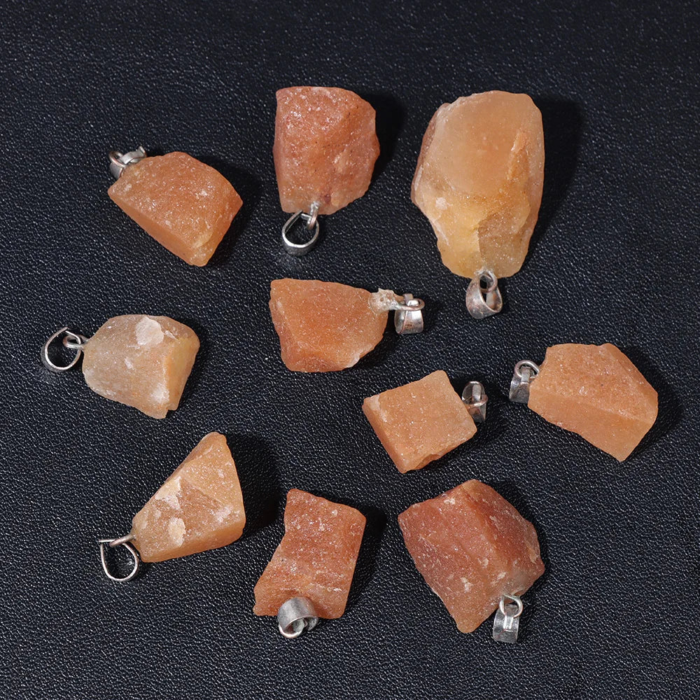 5pcs/lot Natural Stone Pendant Irregular Rough Quartz Crystal Energy Charms For Jewery Making Earrings Necklace DIY Accessories